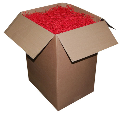 Shredded Kraft Paper Cherry Red 1kg Bag - Image 4