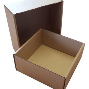 Two Part Die Cut Boxes Brown 190 x 190 x 90mm
